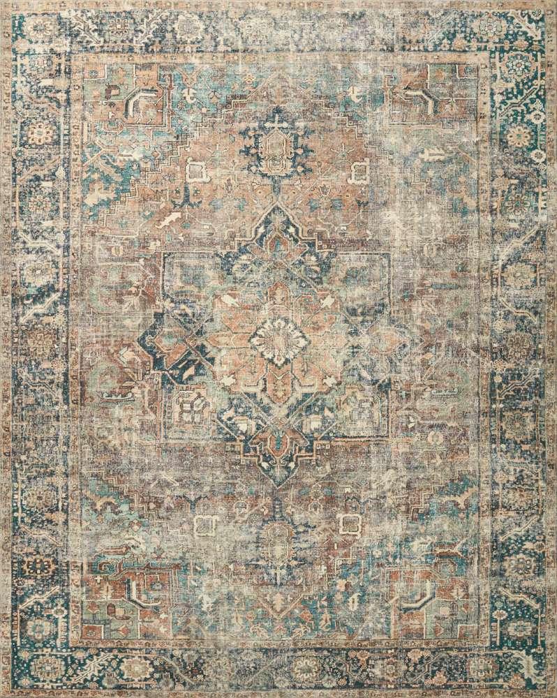 Loloi - Margot Terracotta / Lagoon 18in x 18in Sample Rug - MARGMAT-02TCLJ160S veiw 1