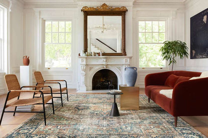Loloi - Margot Terracotta / Lagoon 18in x 18in Sample Rug - MARGMAT-02TCLJ160S veiw 3