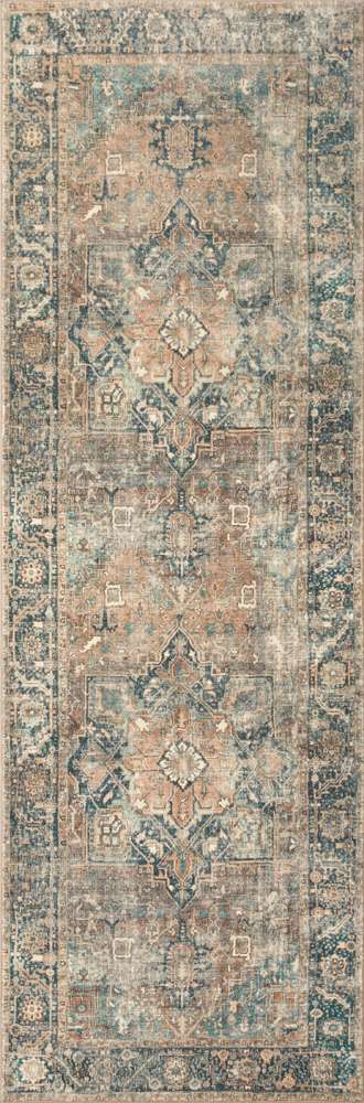 Loloi - Margot Terracotta / Lagoon 2-6in x 11-6in Runner Rug - MARGMAT-02TCLJ26B6 veiw 1