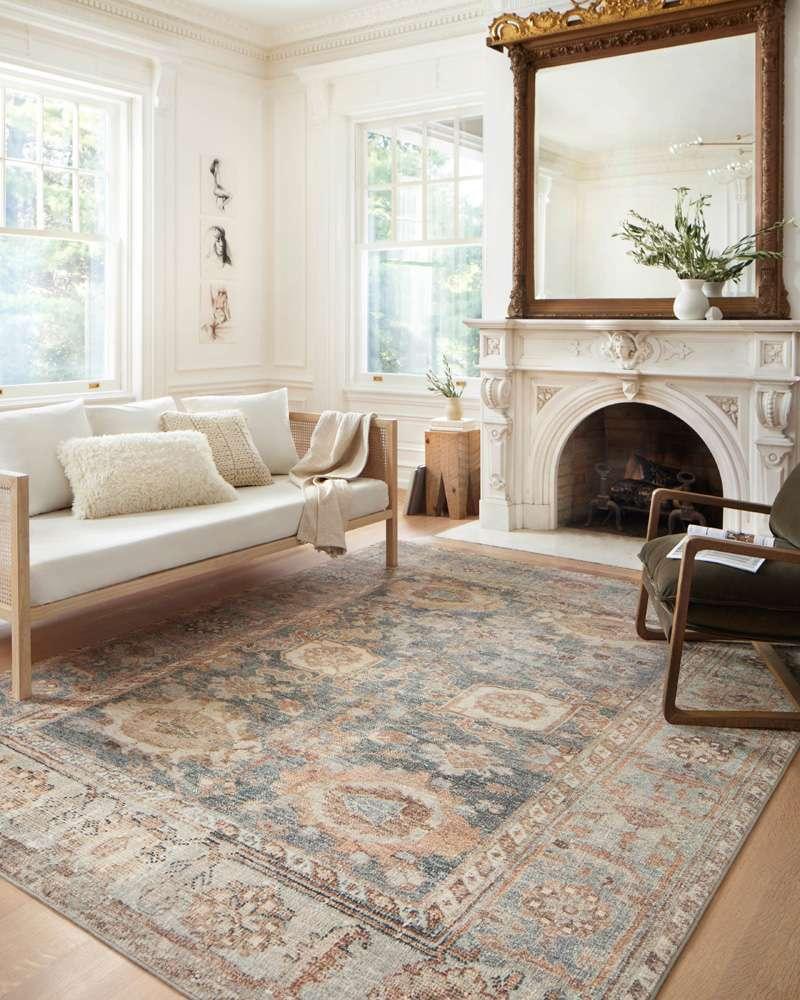 Loloi - Margot Ocean / Spice 3-6in x 5-6in Accent Rug - MARGMAT-03OCSQ3656 veiw 2