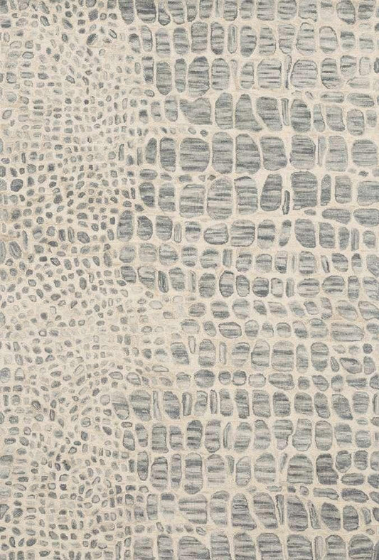 Loloi - Masai Silver Grey / Ivory 7-9in x 9-9in Area Rug - MASAMAS-03SYIV7999 veiw 1