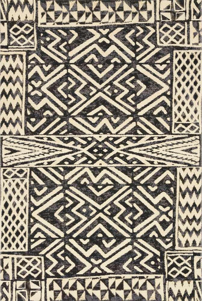 Loloi - Mika Ivory / Black 3-11in x 5-11in Accent Rug - MIKAMIK-13IVBL3B5B veiw 1