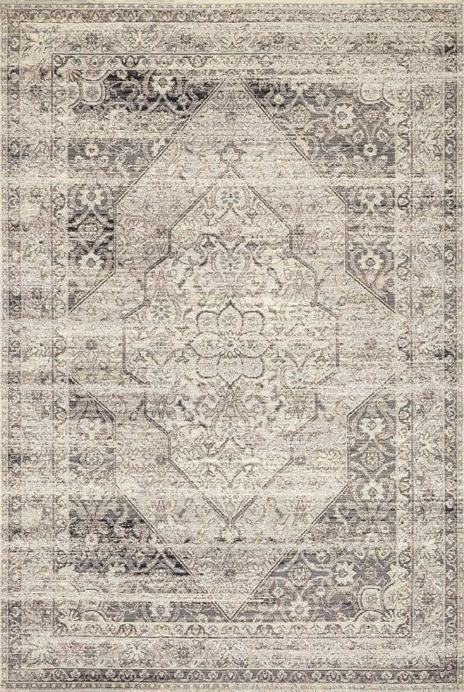Loloi - Mika Stone / Ivory 5-3in x 7-8in Area Rug - MIKAMIK-12SNIV5378 veiw 1