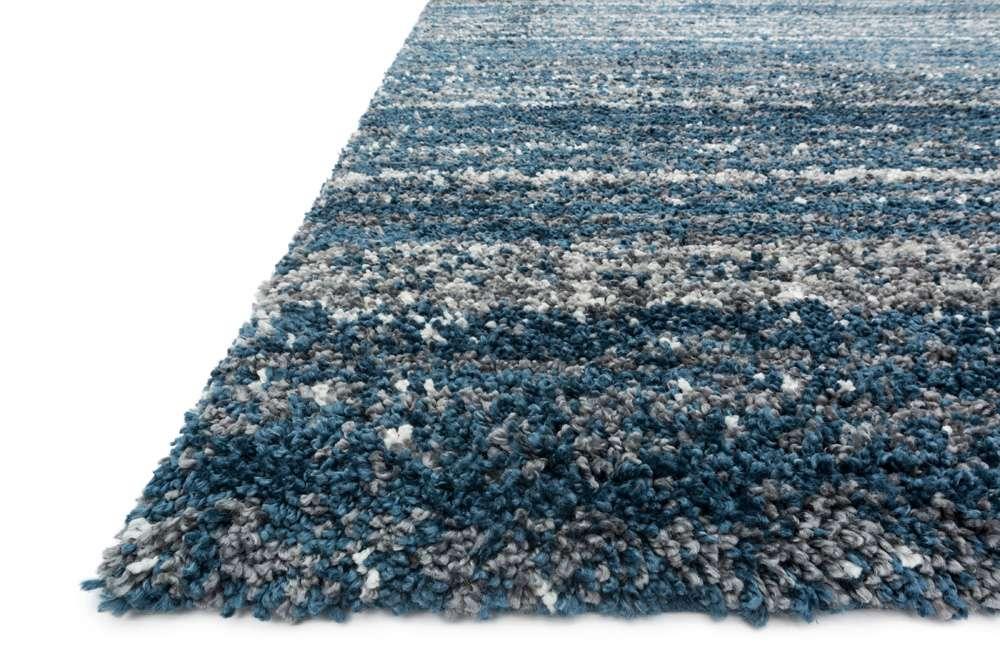 Loloi - Quincy Navy / Pewter 18in x 18in Sample Rug - QNCYQC-05NVPW160S veiw 2
