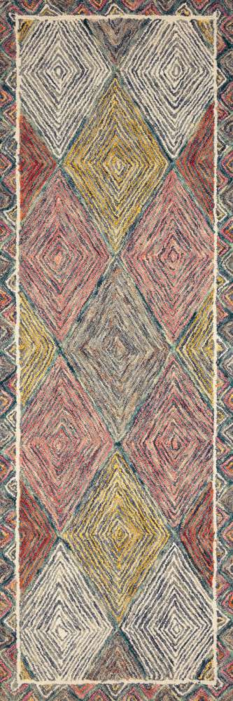 Loloi - Spectrum Turquoise / Fiesta 2-6in x 7-6in Runner Rug - SPECSPE-02TQFD2676 veiw 1