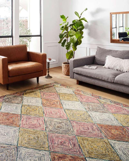 Loloi - Spectrum Turquoise / Fiesta 7-9in x 9-9in Area Rug - SPECSPE-02TQFD7999 veiw 2