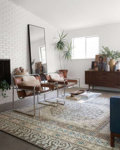 Loloi - Tatum Stone / Blue 9-3in x 13 Area Rug - TATUTW-02SNBB93D0 veiw 2
