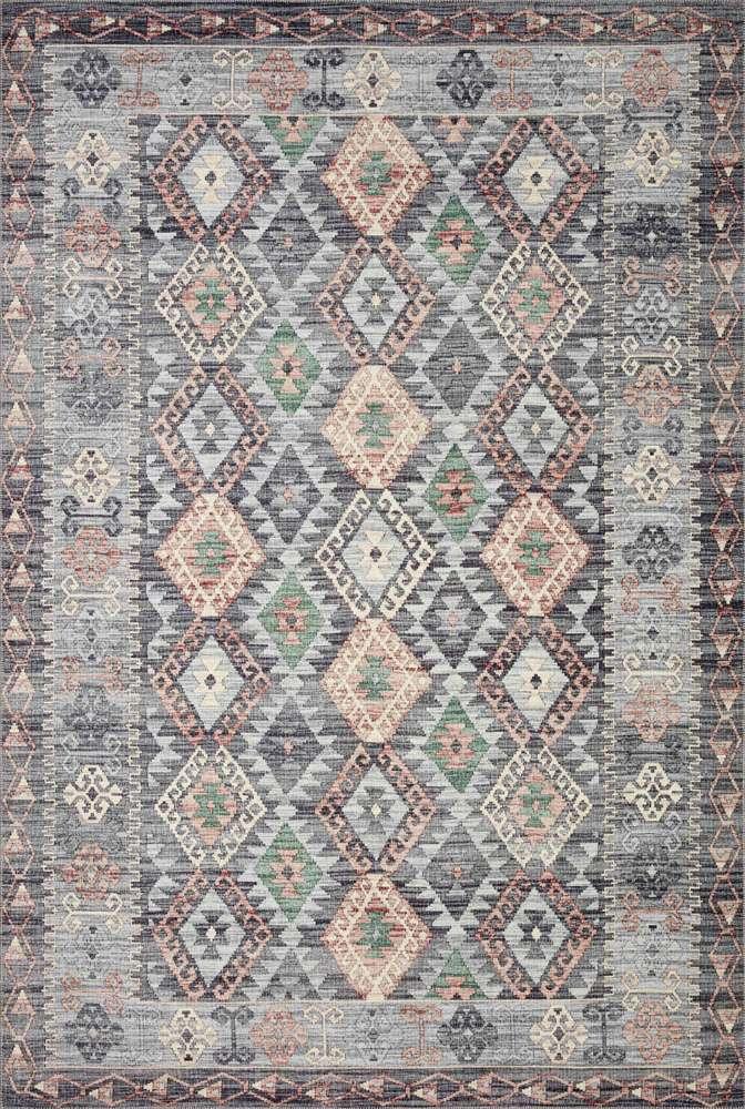 Loloi - Zion Grey / Multi 18in x 18in Sample Rug - ZIONZIO-01GYML160S veiw 1