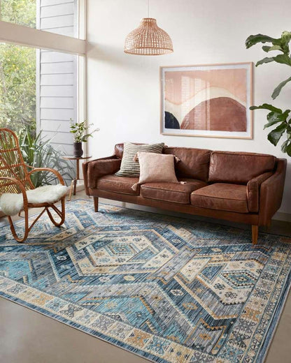 Loloi - Zion Ocean / Gold 5-0in x 7-6in Area Rug - ZIONZIO-02OCGO5076 veiw 2