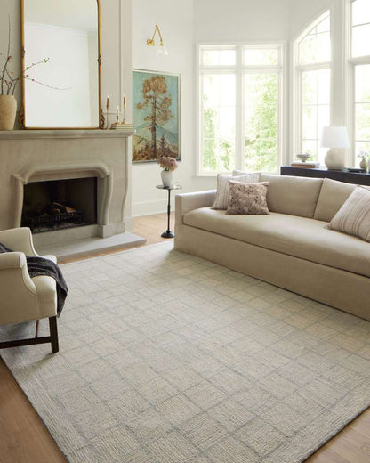 Chris Loves Julia x Loloi - Francis Silver / Sky 11-6in x 15 Area Rug - FRASFRA-03SISCB6F0 veiw 2
