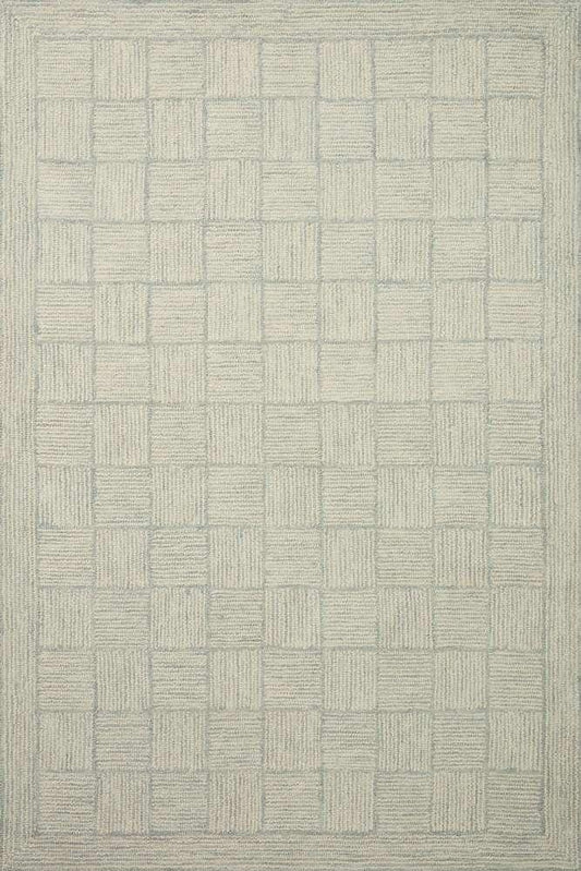 Chris Loves Julia x Loloi - Francis Silver / Sky 18in x 18in Sample Rug - FRASFRA-03SISC160S veiw 1