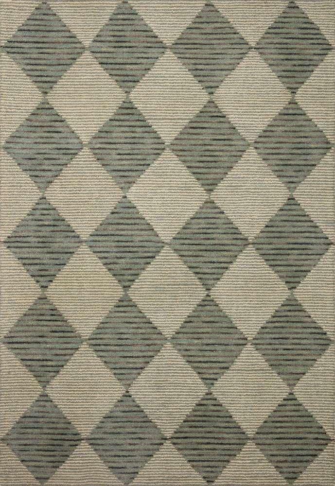 Chris Loves Julia x Loloi - Francis Spa / Granite 18in x 18in Sample Rug - FRASFRA-01SPGN160S veiw 1