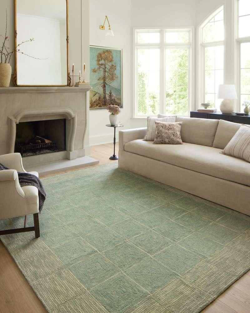 Chris Loves Julia x Loloi - Francis Green / Natural 2-0in x 5-0in Accent Rug - FRASFRA-02GRNA2050 veiw 2