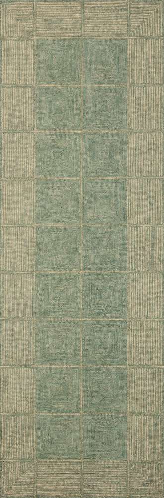 Chris Loves Julia x Loloi - Francis Green / Natural 2-6in x 9-9in Runner Rug - FRASFRA-02GRNA2699 veiw 1
