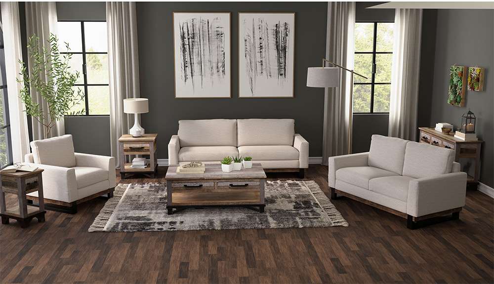 IFD - Blackburn - Metal & Wood Base, Loveseat - IUP778-LOV-161 veiw 2
