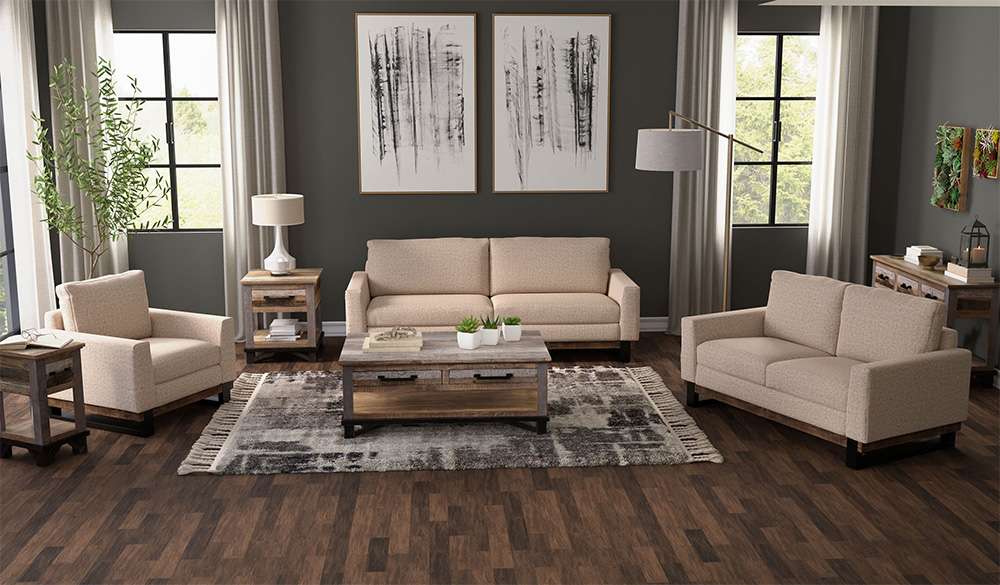 IFD - Blackburn - Metal & Wood Base, Loveseat - IUP778-LOV-175 veiw 2