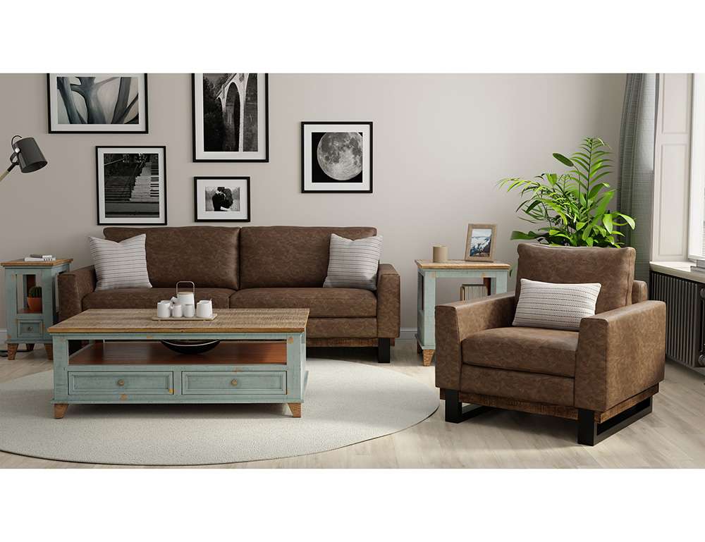 IFD - Blackburn - Metal & Wood Base, Loveseat - IUP778-LOV-212 veiw 2