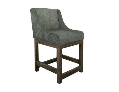 IFD - Gray - Wooden Frame & Base, 24in Upholstered Barstool - IUP700-BST24-111 veiw 1
