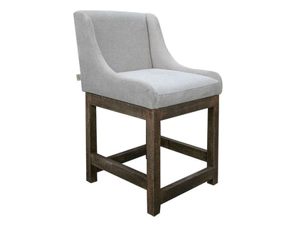 IFD - Gray - Wooden Frame & Base, 24in Upholstered Barstool - IUP700-BST24-161 veiw 1