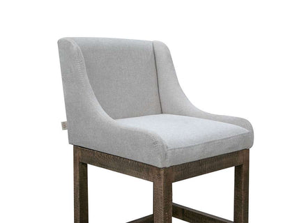IFD - Gray - Wooden Frame & Base, 24in Upholstered Barstool - IUP700-BST24-161 veiw 2