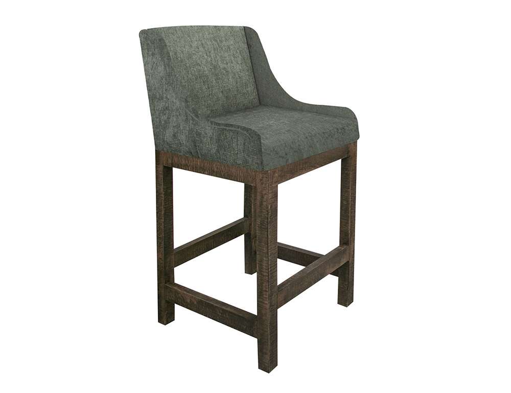 IFD - Gray - Wooden Frame & Base, 30in Upholstered Barstool - IUP700-BST30-111 veiw 1