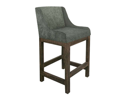 IFD - Gray - Wooden Frame & Base, 30in Upholstered Barstool - IUP700-BST30-111 veiw 1