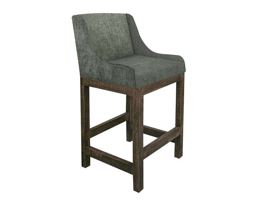 IFD - Gray - Wooden Frame & Base, 30in Upholstered Barstool - IUP700-BST30-111 veiw 1