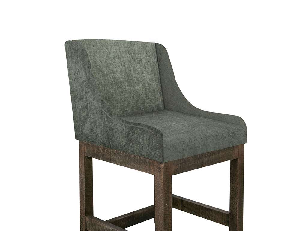 IFD - Gray - Wooden Frame & Base, 30in Upholstered Barstool - IUP700-BST30-111 veiw 2