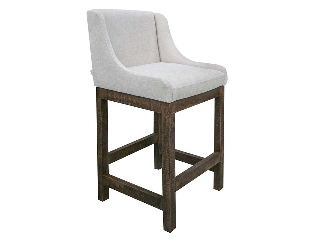 IFD - Gray - Wooden Frame & Base, 30in Upholstered Barstool - IUP700-BST30-161 veiw 1