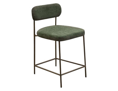 IFD - Salamanca - Wooden Frame & Metal Base, 24in Upholstered Barstool - IUP801-BST24-111 veiw 1