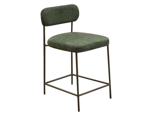 IFD - Salamanca - Wooden Frame & Metal Base, 24in Upholstered Barstool - IUP801-BST24-111 veiw 1