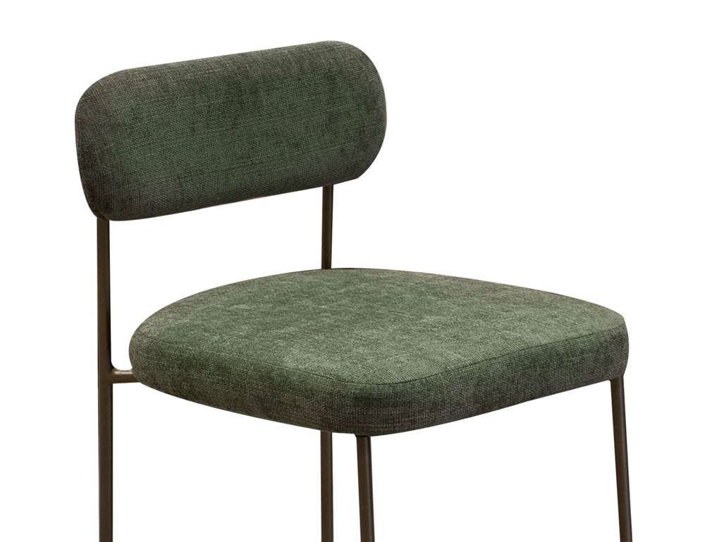IFD - Salamanca - Wooden Frame & Metal Base, 24in Upholstered Barstool - IUP801-BST24-111 veiw 2