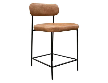 IFD - Salamanca - Wooden Frame & Metal Base, 24in Upholstered Barstool - IUP801-BST24-202 veiw 1