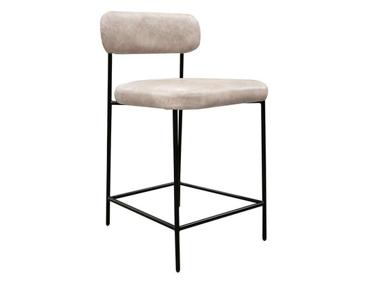 IFD - Salamanca - Wooden Frame & Metal Base, 24in Upholstered Barstool - IUP801-BST24-210 veiw 1
