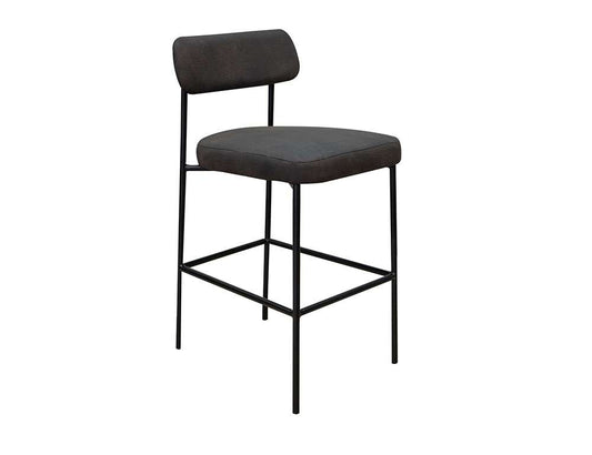 IFD - Salamanca - Wooden Frame & Metal Base, 24in Upholstered Barstool - IUP801-BST24-211 veiw 1