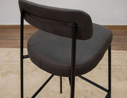 IFD - Salamanca - Wooden Frame & Metal Base, 24in Upholstered Barstool - IUP801-BST24-211 veiw 3