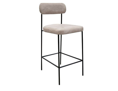 IFD - Salamanca - Wooden Frame & Metal Base, 30in Upholstered Barstool - IUP801-BST30-210 veiw 1