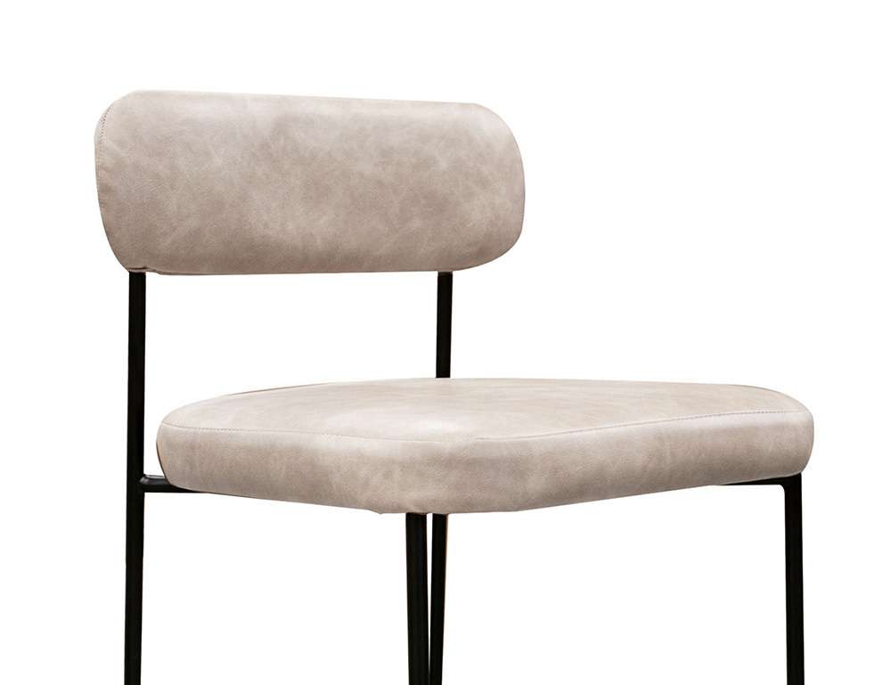 IFD - Salamanca - Wooden Frame & Metal Base, 30in Upholstered Barstool - IUP801-BST30-210 veiw 2