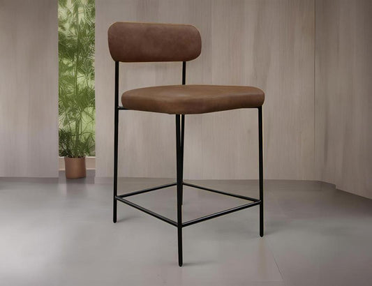 IFD - Salamanca - Wooden Frame & Metal Base, 30in Upholstered Barstool - IUP801-BST30-212 veiw 1