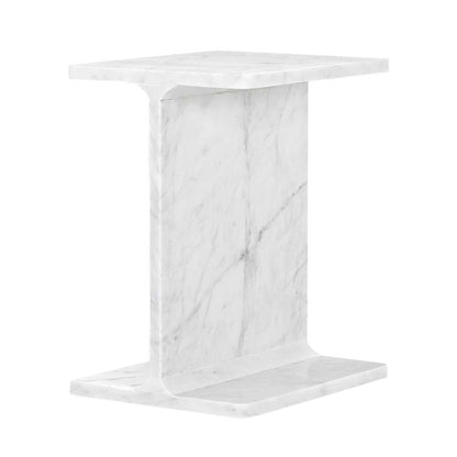 Jofran - Enzo Luxury Genuine Solid Marble Icon End Table - 2330-ENZOWHT veiw 1