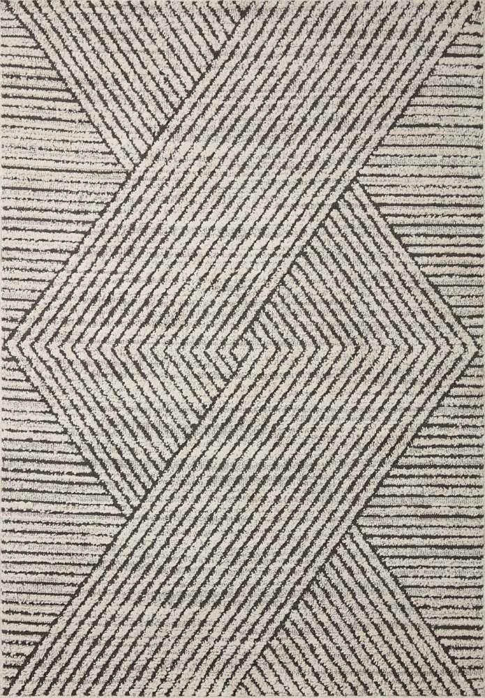 Loloi - Fabian Charcoal / Ivory 18in x 18in Sample Rug - FABIFAB-06CCIV160S veiw 1