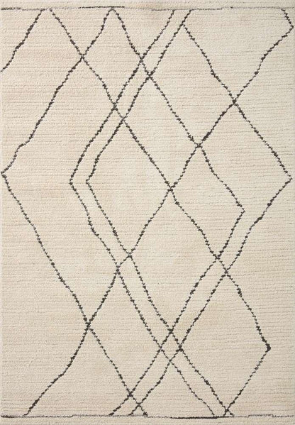 Loloi - Fabian Ivory / Charcoal 18in x 18in Sample Rug - FABIFAB-02IVCC160S veiw 1