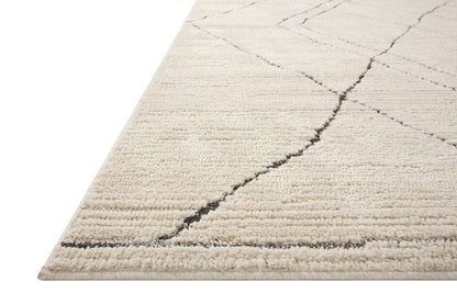 Loloi - Fabian Ivory / Charcoal 5-3in x 7-6in Area Rug - FABIFAB-02IVCC5376 veiw 4
