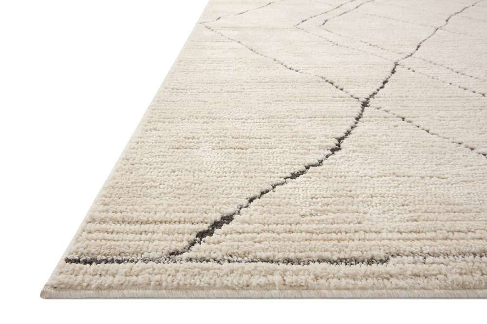 Loloi - Fabian Ivory / Charcoal 6-7in x 9-2in Area Rug - FABIFAB-02IVCC6792 veiw 4