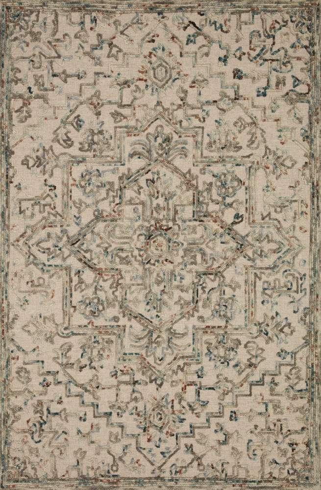 Loloi - Halle Grey / Ocean 18in x 18in Sample Rug - HALEHAE-01GYOC160S veiw 1