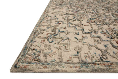 Loloi - Halle Grey / Ocean 18in x 18in Sample Rug - HALEHAE-01GYOC160S veiw 3