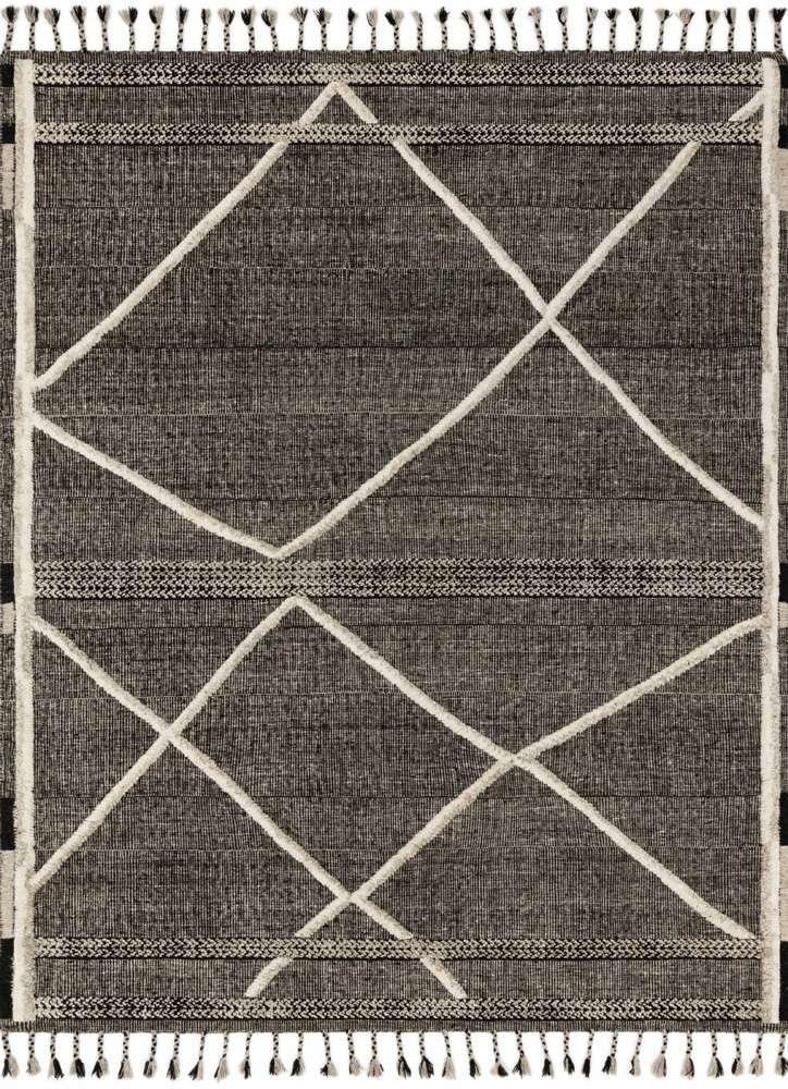 Loloi - Iman Beige / Charcoal 5-6in x 8-6in Area Rug - IMANIMA-02BECC5686 veiw 1