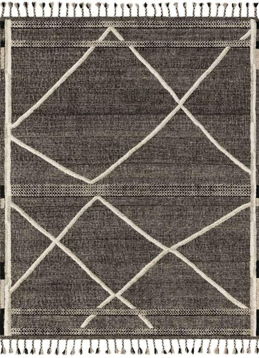 Loloi - Iman Beige / Charcoal 5-6in x 8-6in Area Rug - IMANIMA-02BECC5686 veiw 1