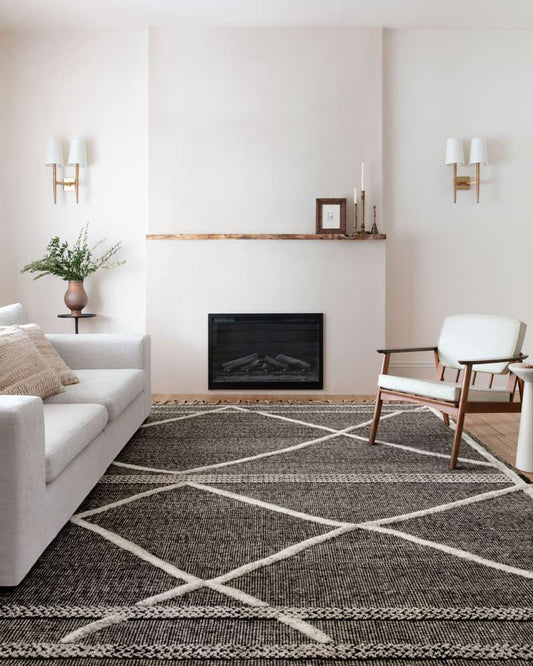 Loloi - Iman Beige / Charcoal 5-6in x 8-6in Area Rug - IMANIMA-02BECC5686 veiw 2