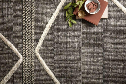 Loloi - Iman Beige / Charcoal 5-6in x 8-6in Area Rug - IMANIMA-02BECC5686 veiw 3